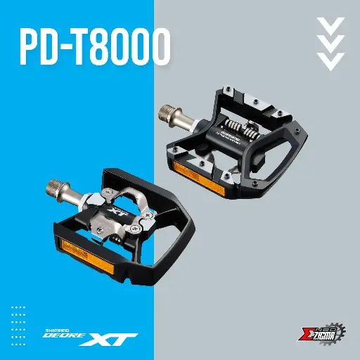 [PDSH155E] Pedal MTB SHIMANO XT PD-T8000 Flat EPDT8000 w/ Cleats Ind. Pack