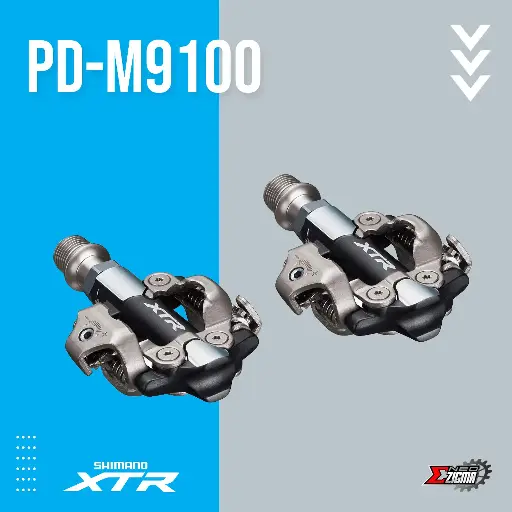 [PDSH133I] Pedal MTB SHIMANO XTR PD-M9100 SPD Dual Sided XC w/ Cleats Ind. Pack IPDM9100