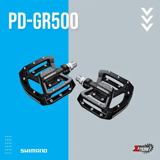 [PDSH145E] Pedal SHIMANO MTB-Others PD-GR500 Flat EPDGR500L TR/AM Ind. Pack