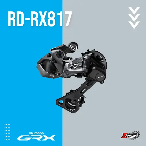 [RDSH225I] Rear Derailleur Gravel SHIMANO GRX Di2 RD-RX817 11-Spd 42T For 1X Ind. Pack IRDRX817