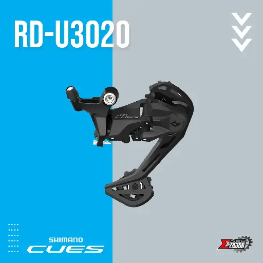 [RDSH244E] Rear Derailleur MTB SHIMANO CUES RD-U3020 SGS 9-Spd Direct Attachment Ind. Pack ERDU3020SGS