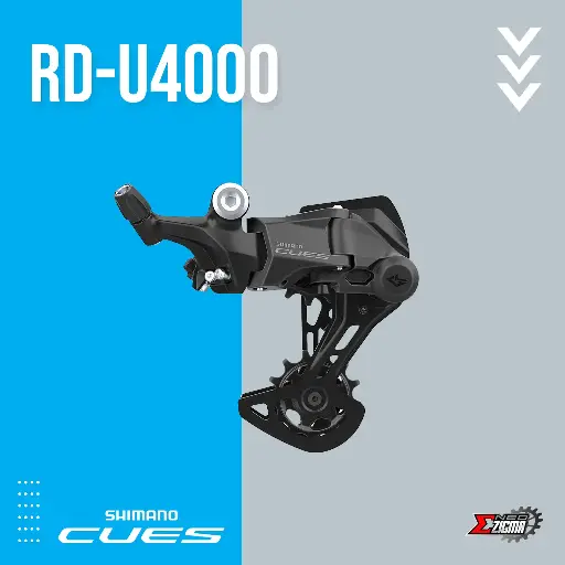 [RDSH245E] Rear Derailleur MTB SHIMANO CUES RD-U4000 GS 9-Spd Direct Attachment Ind. Pack ERDU4000GS
