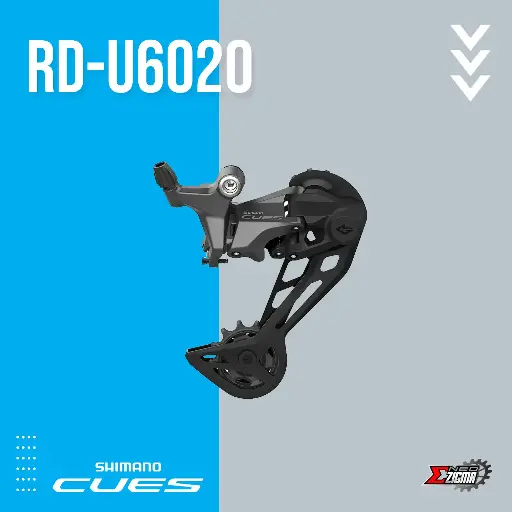 [RDSH241E] Rear Derailleur MTB SHIMANO CUES RD-U6020-11 SGS 11-Spd Direct Attachment Ind. Pack ERDU602011SGS