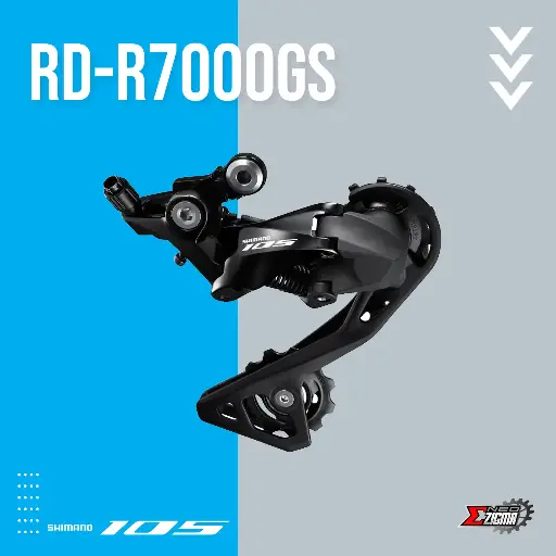 [RDSH173I] Rear Derailleur Road SHIMANO 105 RD-R7000GS 11-Spd Med Cage Ind. Pack IRDR7000GSL