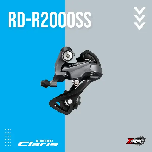 [RDSH207E] Rear Derailleur Road SHIMANO Claris RD-R2000SS 8-Spd Short Cage Ind. Pack ERDR2000SS