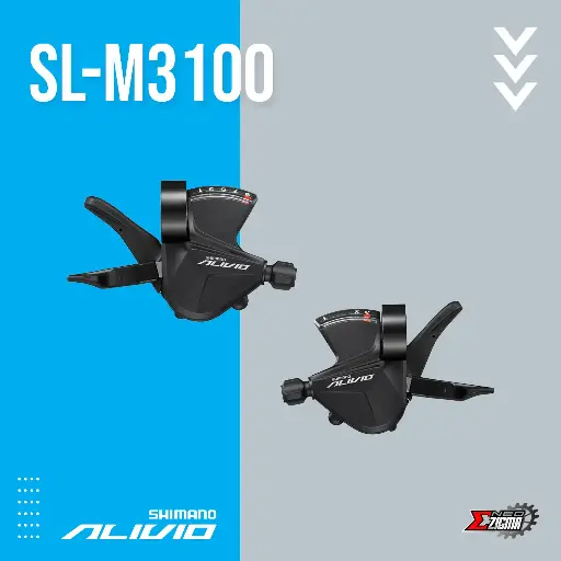 [SLSH164E] Shifter MTB SHIMANO Alivio SL-M3100 3x9-Spd Rapid Fire F/R Ind. Pack ESLM31003PA