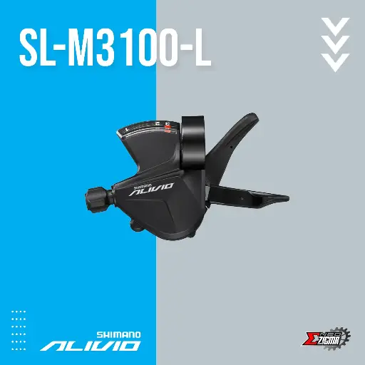 [SLSH058FE] Shifter MTB SHIMANO Alivio SL-M3100-L 3-Spd Rapid Fire Front Ind. Pack ESLM3100LB