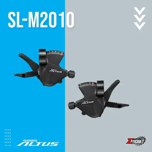 [SLSH107E] Shifter MTB SHIMANO Altus SL-M2010 3x9-Spd w/ OGD Ind. Pack ESLM201039PA