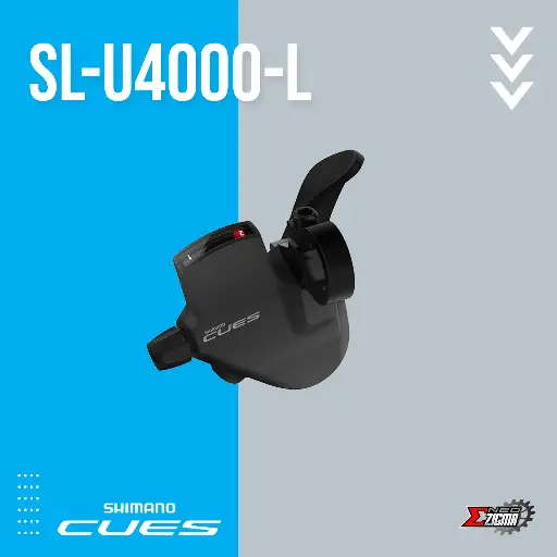 [SLSH077FE] Shifter MTB SHIMANO CUES SL-U4000-L 2-Spd Rapidfire Front Ind. Pack ESLU4000LBP