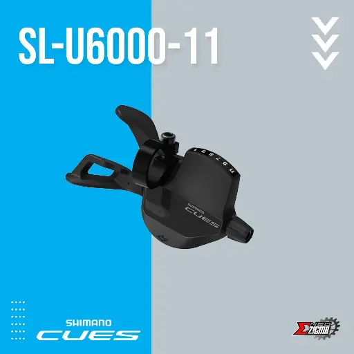 [SLSH075RE] Shifter MTB SHIMANO CUES SL-U6000-11R 11-Spd Rapidfire Rear Ind. Pack ESLU600011RAP