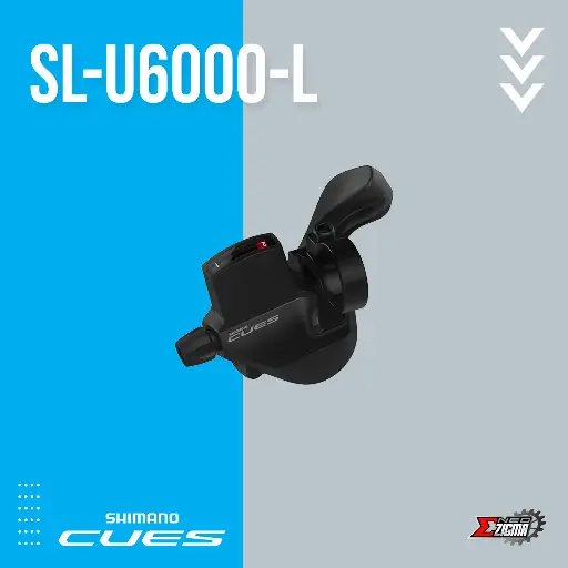 [SLSH075FE] Shifter MTB SHIMANO CUES SL-U6000-L 2-Spd Rapidfire Front Ind. Pack ESLU6000LBP