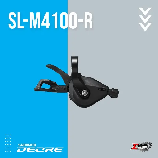 [SLSH069RI] Shifter MTB SHIMANO Deore SL-M4100-R 10-Spd w/o OGD w/ OT Rapid Fire Rear Ind. Pack ISLM4100RAP1