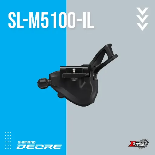 [SLSH068FE] Shifter MTB SHIMANO Deore SL-M5100-IL w/o OGD Rapid Fire Direct Attach Front Ind. Pack ESLM5100ILB