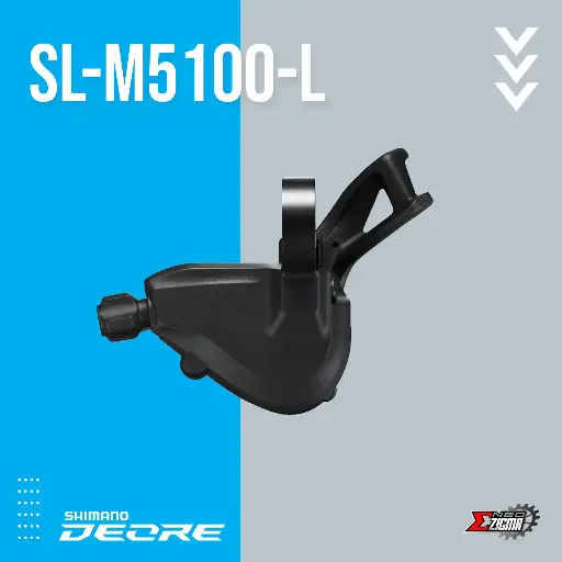 [SLSH054FE] Shifter MTB SHIMANO Deore SL-M5100-L w/o OGD Rapid Fire Front Ind. Pack ESLM5100LB