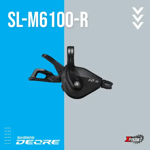 [SLSH072RI] Shifter MTB SHIMANO Deore SL-M6100-R w/o OGD Rear Ind. Pack ISLM6100RA1P