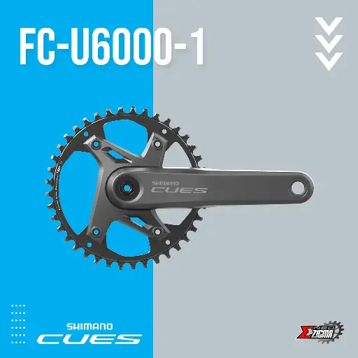 Chainwheel MTB SHIMANO CUES FC-U6000-1 w/o BB Parts Ind. Pack