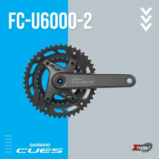 Chainwheel MTB SHIMANO CUES FC-U6000-2 w/o BB Parts Ind. Pack