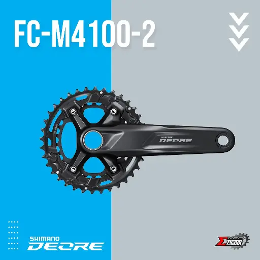 Chainwheel MTB SHIMANO Deore FC-M4100-2 w/o BB Parts Ind. Pack