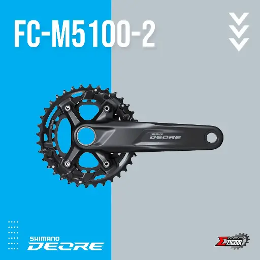 Chainwheel MTB SHIMANO Deore FC-M5100-2 w/o BB Parts Ind. Pack