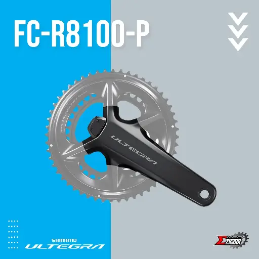 Crank Arm Road SHIMANO Ultegra FC-R8100-P w/ Power Meter w/o B.B. Parts L/R Ind. Pack