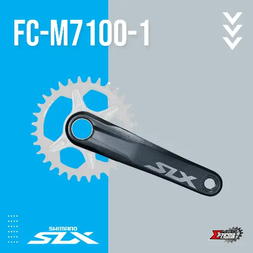 Crank Arm MTB SHIMANO SLX FC-M7100-1 w/o B.B. Parts L/R Ind. Pack