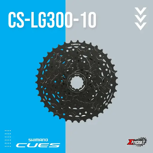 Cassette Sprocket MTB SHIMANO CUES CS-LG300-10 Linkglide Ind. Pack