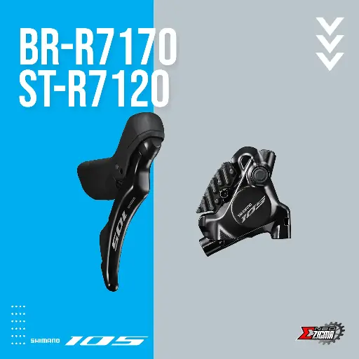 [DBSH092RI] Disc Brake Assembly Road SHIMANO 105 BR-R7170/ST-R7120 12-Spd For 140mm Rotor J-kit Rear Ind. Pack IR71202DRRDSC170A
