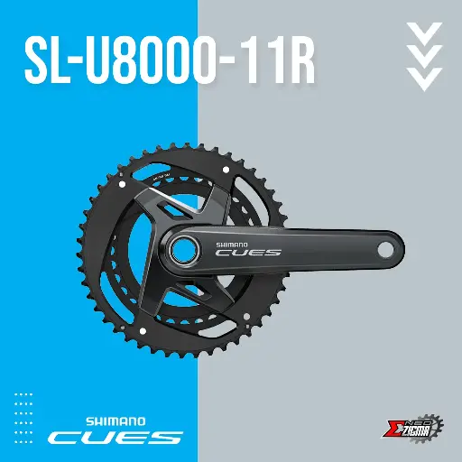 [CWSH468E] Chainwheel MTB SHIMANO CUES FC-U8000-2 46x32x170mm 11-Spd w/o BB Parts Ind. Pack EFCU80002CX62X