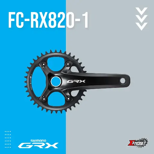 Chainwheel Gravel SHIMANO GRX FC-RX820-1 w/o B.B. Parts Ind. Pack