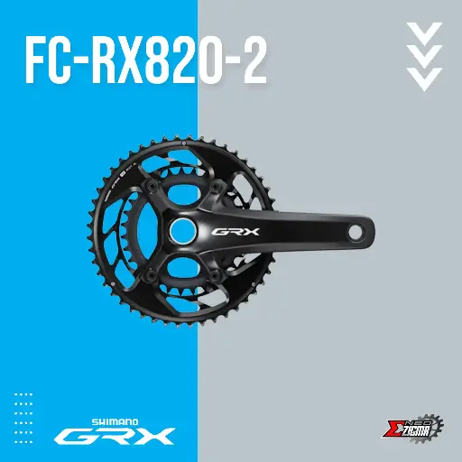 Chainwheel Gravel SHIMANO GRX FC-RX820-2 w/o B.B. Parts Ind. Pack