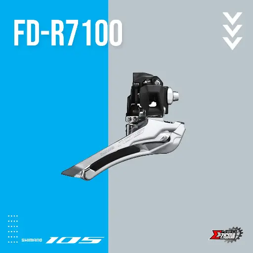[FDSH264I] Front Derailleur Road SHIMANO 105 FD-R7100 12-Spd Down Swing Brazed-On Ind. Pack IFDR7100F