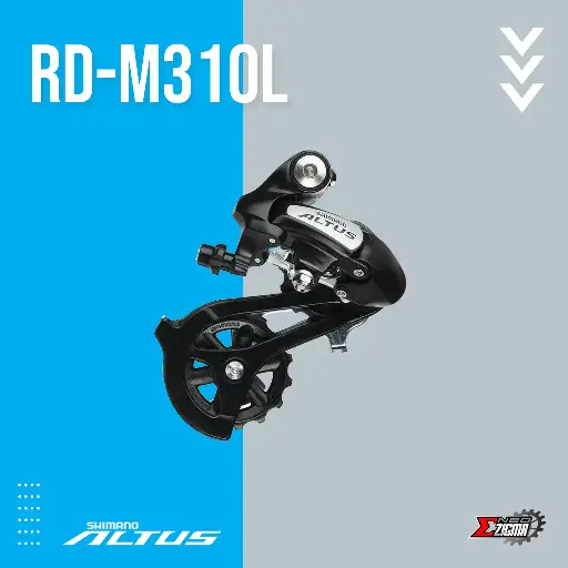 [RDSH161BK] Rear Derailleur MTB SHIMANO Altus RD-M310L 8-Spd ARDM310DL Black