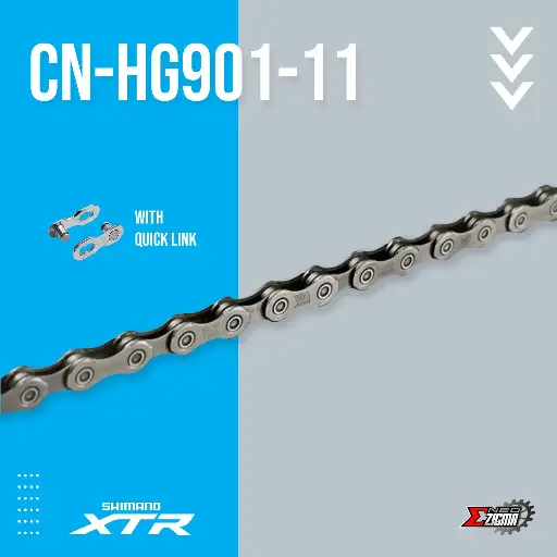[CNSH153I] Chain MTB SHIMANO XTR CN-HG901-11 116L 11-Spd w/ Quick Link Ind. Pack ICNHG90111116Q