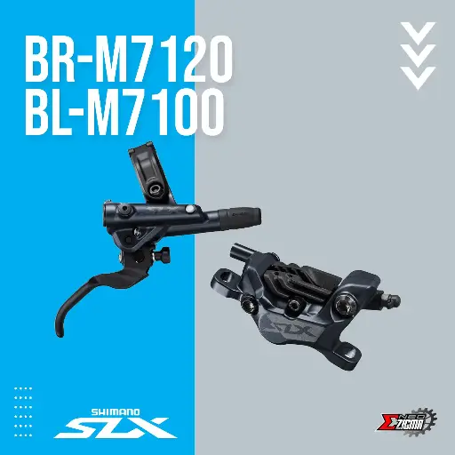 [DBSH095RI] Disc Brake Assembly MTB SHIMANO SLX BR-M7120/BL-M7100 4-Piston J-kit Hydraulic Metal Pad Rear Ind. Pack IM7120JRRXNA170