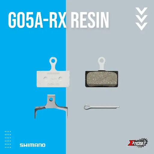 [DPSH133E] Disc Brake Pad MTB SHIMANO Others G05A-RX EBPG05ARXCS Resin Semi-bulk Pack (50pairs/pack) E-Bike Rated For Deore,SLX,XT