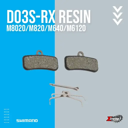 [DPSH132E] Disc Brake Pad MTB SHIMANO Others D03S-RX EBPD03SRXBS Resin For M8020/M820/M640/M6120 Semi-bulk Pack (25pairs/pack) E-Bike Rated