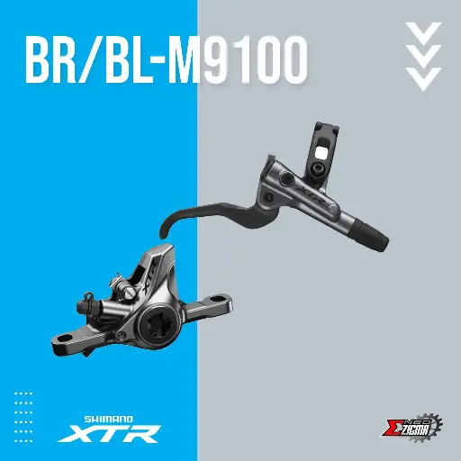 [DBSH091RI] Disc Brake Assembly MTB SHIMANO XTR BR/BL-M9100 2-Piston J-kit Hydraulic Metal Pad w/o Fin Rear Ind. Pack IM9100JRRXMA170