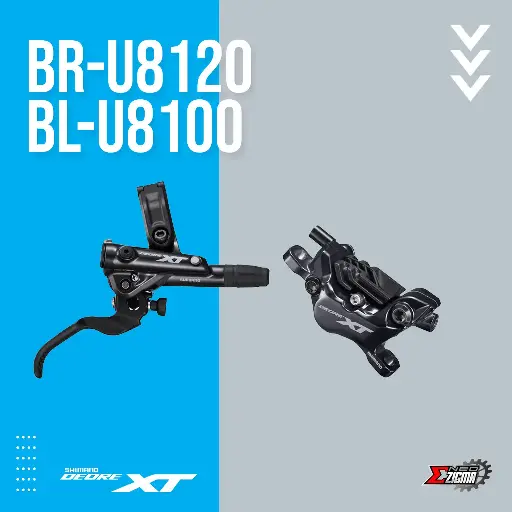 [DBSH089RI] Disc Brake Assembly MTB SHIMANO XT BR-M8120/BL-M8100 4-Piston J-Kit Hydraulic Metal Pad w/ Fin Rear Ind. Pack IM8120JRRXNA170