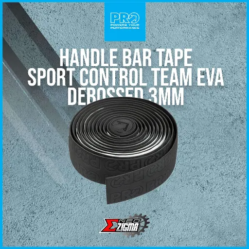 [HBTPPR112BK] Handle Bar Tape Road PRO Sport Control Team EVA Debossed 3mm PRTA0057 Black