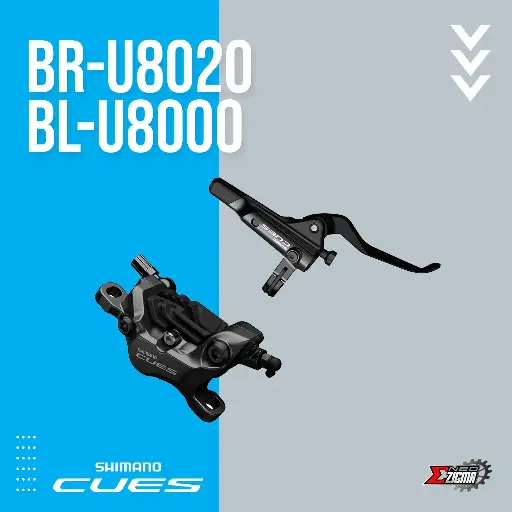 [DBSH088FI] Disc Brake Assembly MTB SHIMANO CUES BR-U8020/BL-U8000 4-Piston J-kit Front Ind. Pack IU80201JLFPSA100