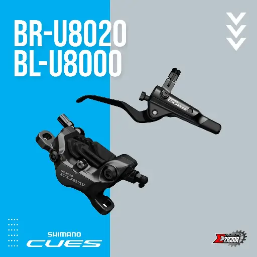 [DBSH088RI] Disc Brake Assembly MTB SHIMANO CUES BR-U8020/BL-U8000 4-Piston J-kit Rear Ind. Pack IU80201JRRXSA170