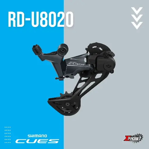 [RDSH252E] Rear Derailleur MTB SHIMANO CUES RD-U8020 11-Spd Direct Attachment Ind. Pack ERDU8020SGS