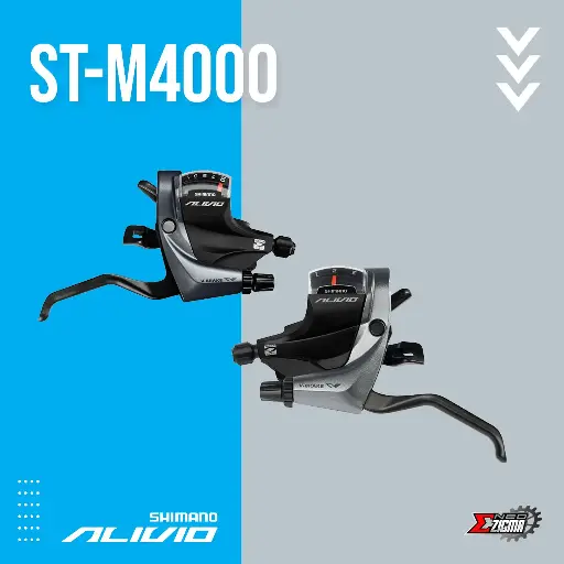 [STSH116 SP] Shifter Lever MTB SHIMANO Alivio ST-M4000 Front/Rear 9-Spd ASTM4000LB/RA