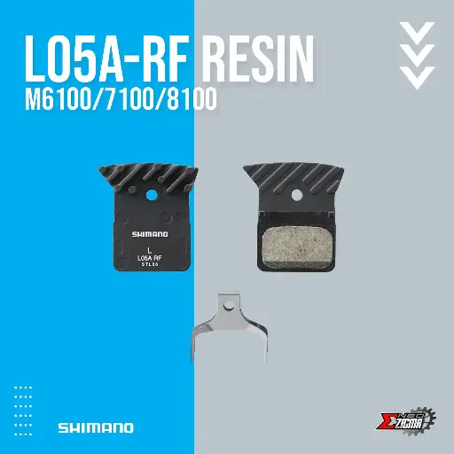 [DPSH127E] Disc Brake Pad MTB SHIMANO Others J05A-RF EBPJ05ARFA Resin w/ Fin For M6100/7100/8100 Ind. Pack E-Bike Rated