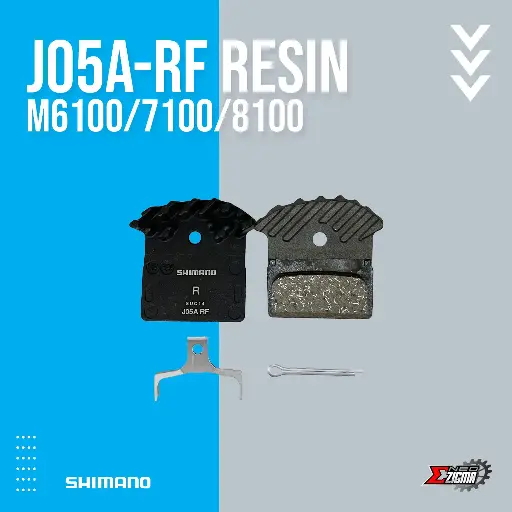 [DPSH127E] Disc Brake Pad MTB SHIMANO Others J05A-RF EBPJ05ARFA Resin w/ Fin For M6100/7100/8100 Ind. Pack E-Bike Rated