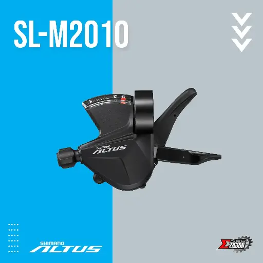 [SLSH048FE] Shifter MTB SHIMANO Altus SL-M2010 3-Spd Rapid Fire Front Ind. Pack ESLM2010LB