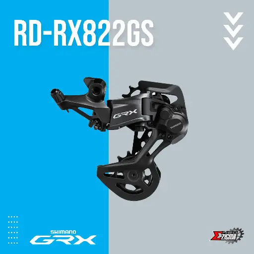 [RDSH248I] Rear Derailleur Gravel SHIMANO GRX RD-RX822 GS 12-Spd For 1X 45T Direct Attachment Ind. Pack IRDRX822GS