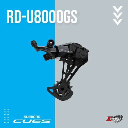 [RDSH251E] Rear Derailleur MTB SHIMANO CUES RD-U8000GS 11-Spd Direct Attachment Ind. Pack ERDU8000GS